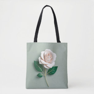 Minimalistische Rose auf Grün