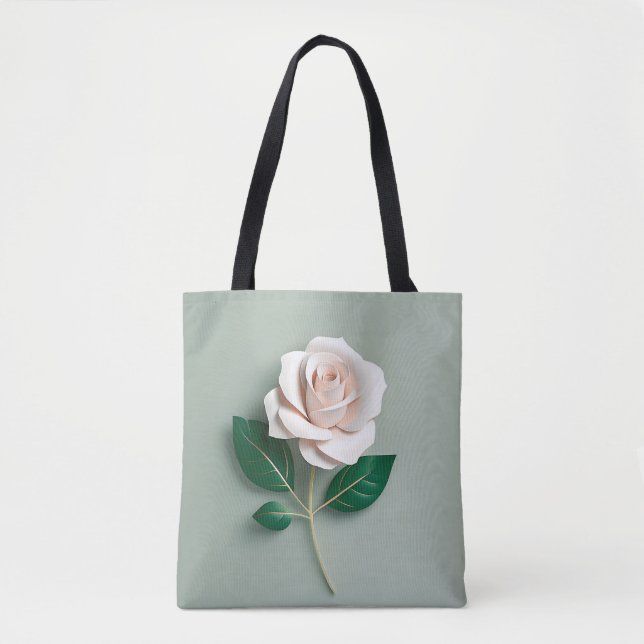 Minimalistische Rose auf Grün (Vorderseite)