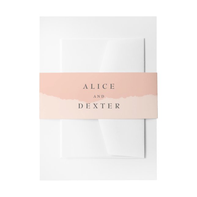 Minimalistische Rose Blush-Hochzeit Einladungsbanderole (Vorderseite Beispiel)