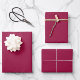 Minimalistische Rose Bud Cherry solide schlicht el Geschenkpapier Set