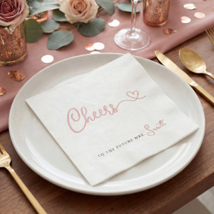 Minimalistische Rose für die Zukunft Frau. Serviette