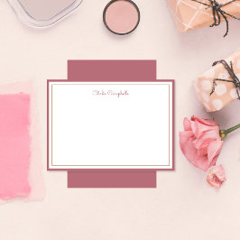 Minimalistische Rose Gold, 2 Grenzen, Unterschrift Mitteilungskarte