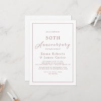 Minimalistische Rose Gold 50. Hochzeitstag