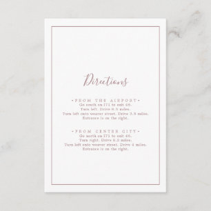 Minimalistische Rose-Gold-Anleitung Einschlusskart Begleitkarte