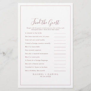 Minimalistische Rose Gold Finden Sie das Hochzeits Flyer