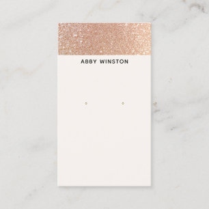 Minimalistische Rose Gold Glitzer-Gewinnanzeige Visitenkarte
