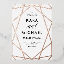 Minimalistische Rose Gold in Weiß | Hochzeit