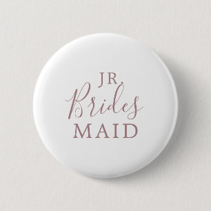 Minimalistische Rose Gold Jr. Bridesmaid Brautpart Button
