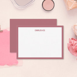 Minimalistische Rose Gold, Single Grenze, Personal Mitteilungskarte