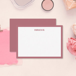 Minimalistische Rose Gold, Single Grenze, Personal Mitteilungskarte