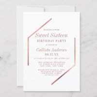 Minimalistische Rose Gold Weißer Georahmen Sweet 1