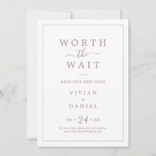 Minimalistische Rose Gold wert die warte covid Hoc Save The Date