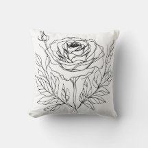 Minimalistische Rose Line Art zeichnend