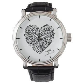 Minimalistische Rose meines Herzens Armbanduhr