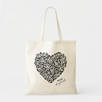 Minimalistische Rose meines Herzens Tragetasche