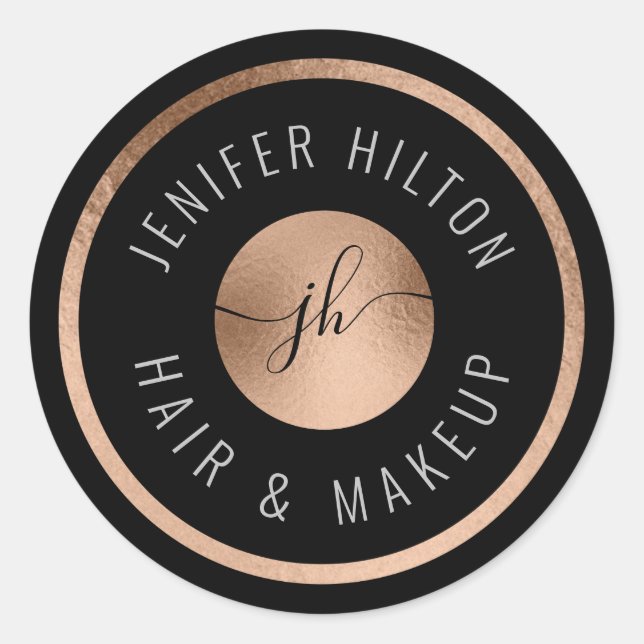 Minimalistische Rose Runder Aufkleber (Vorderseite)