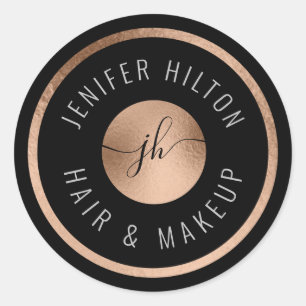 Minimalistische Rose Runder Aufkleber