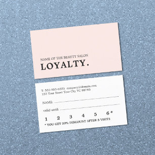 Minimalistische Rose White Beauty Loyalty Card Treuekarte