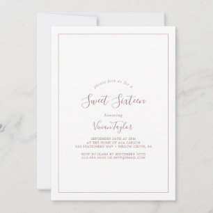 Minimalistische Roségold-Sweet-Sixteen-Geburtstags Einladung
