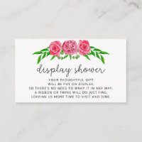 Minimalistische Rosen-Duschverglasung Display-Kart