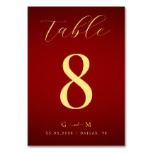 Minimalistische Rot und Gold Monogram Elegante Hoc