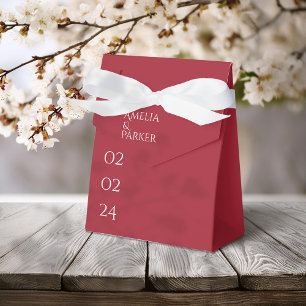 Minimalistische Rote Gastgeschenk Hochzeit Geschenkschachtel