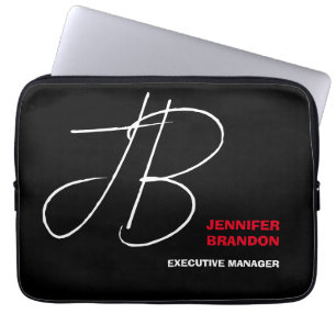 Minimalistische Rote Handschrift Laptopschutzhülle