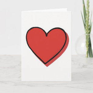 Minimalistische rote Herzkarte Karte