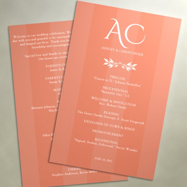 Minimalistische Rote Hochzeit mit Streifen aus Kup Programm (Von Creator hochgeladen)