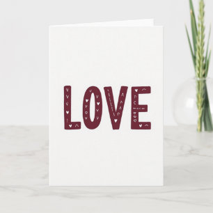 Minimalistische rote Liebeskarte Karte