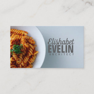 Minimalistische rote Sauce Fusilli Pasta 542 Visitenkarte