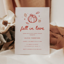 Minimalistische rote Schrift "Verliebe dich" Braut