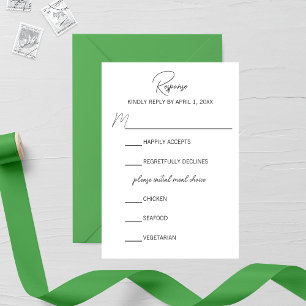 Minimalistische RSVP-Karte für die Hochzeit im Tal RSVP Karte