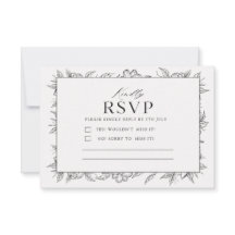 Minimalistische RSVP-Karte | Hochzeitsantwortkarte