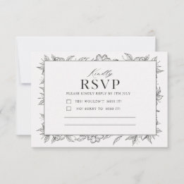 Minimalistische RSVP-Karte | Hochzeitsantwortkarte RSVP Karte
