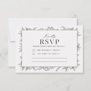 Minimalistische RSVP-Karte Hochzeitsantwortkarte RSVP Karte