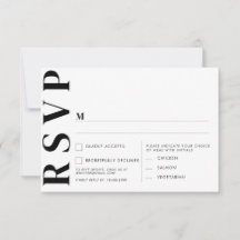 Minimalistische RSVP-Karten für Hochzeiten