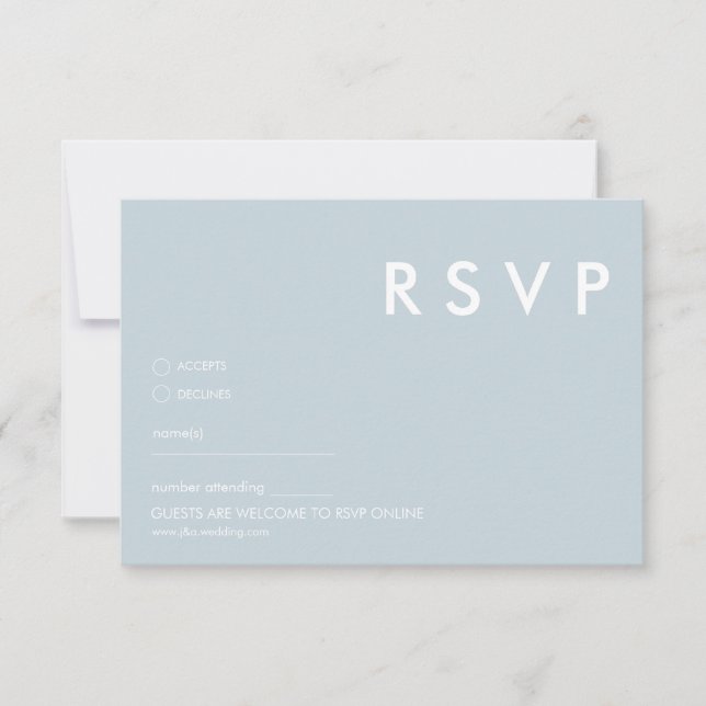 Minimalistische RSVP-Karten für Hochzeiten Einladung (Vorderseite)