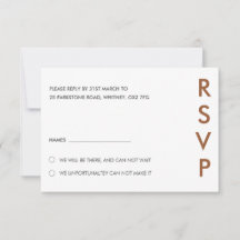 Minimalistische RSVP-Karten für Hochzeiten