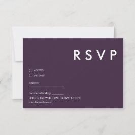 Minimalistische RSVP-Karten für Hochzeiten Einladung