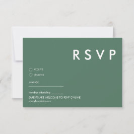 Minimalistische RSVP-Karten für Hochzeiten Einladung