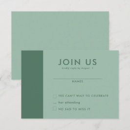 Minimalistische RSVP-Karten für Hochzeiten Einladung
