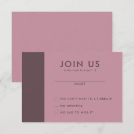 Minimalistische RSVP-Karten für Hochzeiten Einladung