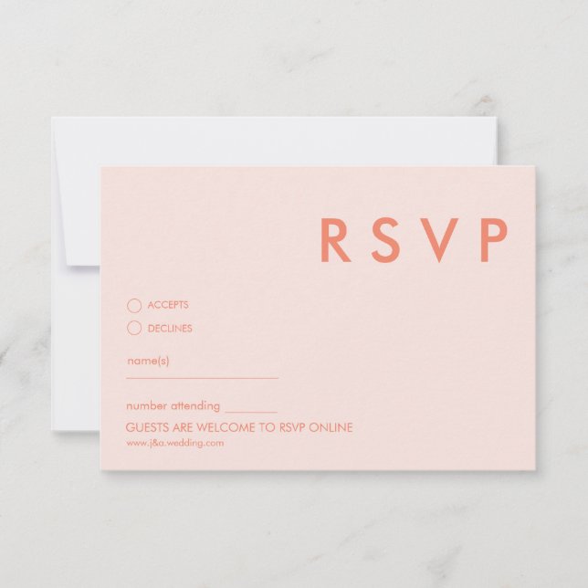 Minimalistische RSVP-Karten für Hochzeiten Einladung (Vorderseite)