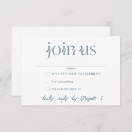 Minimalistische RSVP-Karten für Hochzeiten Einladung