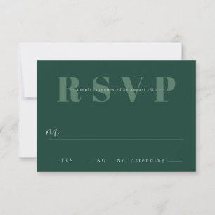 Minimalistische RSVP-Karten für Hochzeiten Einladung
