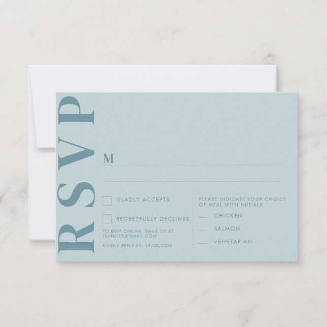 Minimalistische RSVP-Karten für Hochzeiten Einladung (Vorderseite)