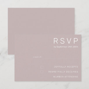 Minimalistische RSVP-Karten für Hochzeiten Einladung