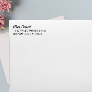 Minimalistische Rücksende-Adresse Selbstfärbestemp Permastempel