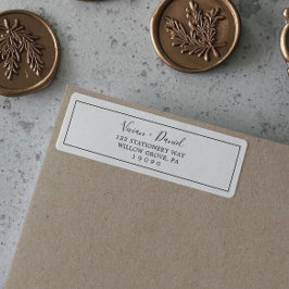 Minimalistische Rücksendeadresse